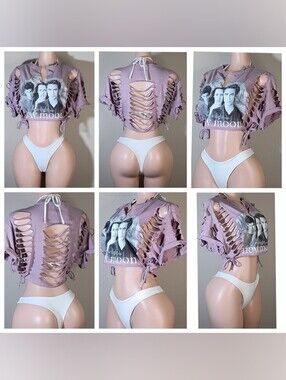 Twilight Custom Lavender Cropped Tee with Graphic